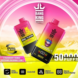 Bang King 50 000 Dual Flavor Strawberry Mango - Watermelon Bubble Gum
