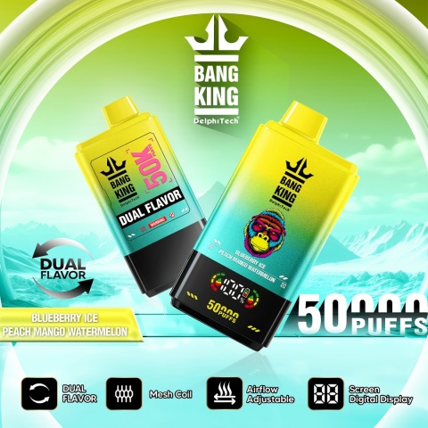 Bang King 50 000 Dual Flavor Blueberry Ice - Peach Mango Watermelon
