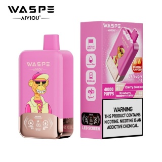 Waspe 40 000 Double Flavor Cherry Cola Ice - Strawberry Raspberry Candy