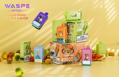 Waspe 40 000 Double Flavor Fizzy Cherry Ice - Blueberry Cotton Candy