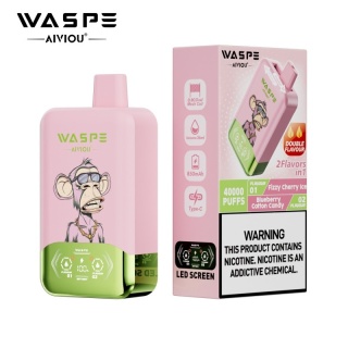 Waspe 40 000 Double Flavor Fizzy Cherry Ice - Blueberry Cotton Candy