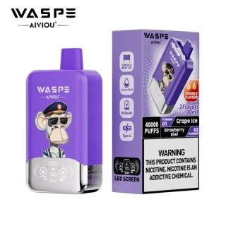 Waspe 40 000 Double Flavor Grape Ice - Strawberry Kiwi