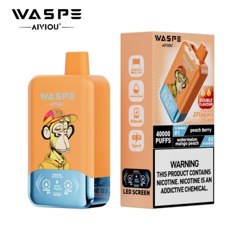 Waspe 40 000 Double Flavor Peach Berry - Watermelon Mango Peach