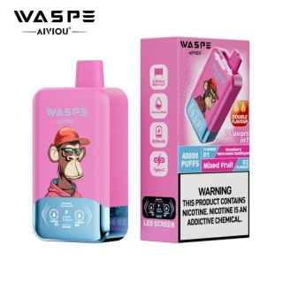 Waspe 40 000 Double Flavor Strawberry Watermelon Bubblegum - Mixed Fruit