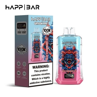 Jednorazowy e-papieros Happ Bar GR 100 000 buchów o smaku Blue Strawberry Ice