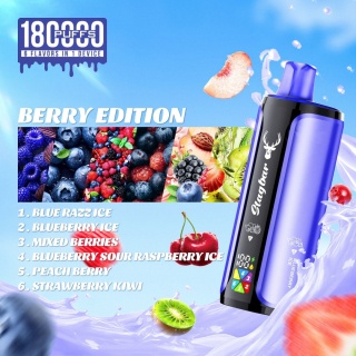Jednorazowy e-papieros Stagbar 180 000 puffs 6in1 o smaku Berry Edition