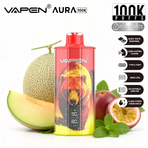 Jednorazowy e-papieros Vapen Aura 100 000 o smaku Love 66