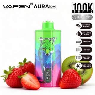 Jednorazowy e-papieros Vapen Aura 100 000 o smaku Strawberry Kiwi