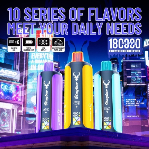 Jednorazowy e-papieros Stagbar 180 000 puffs 6in1 o smaku Lime Edition